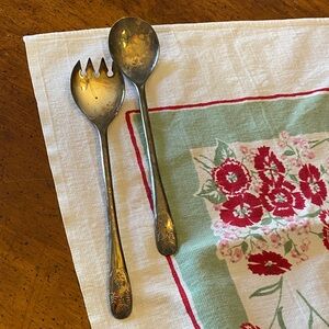 Vintage Silver plate Salad Servers - Italy